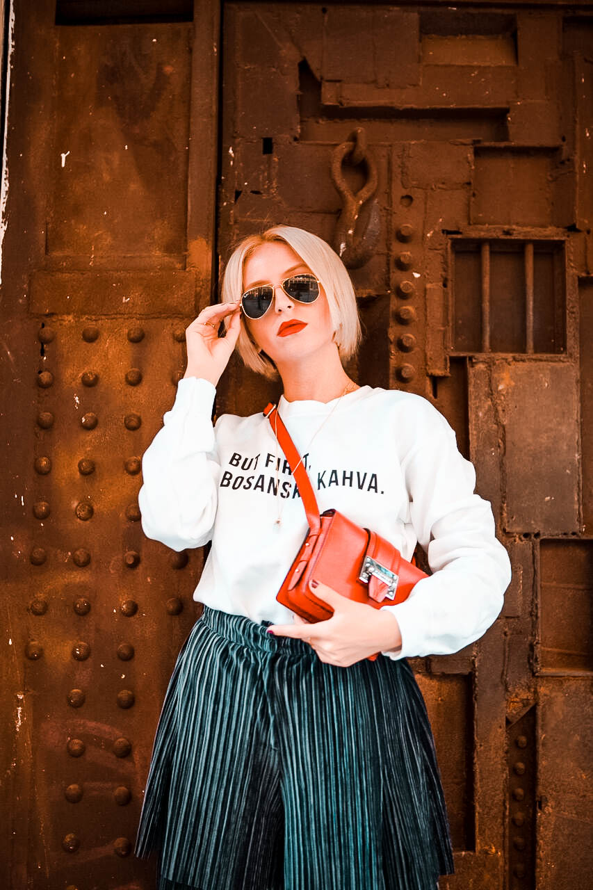 But First, Bosanska Kahva White Sweatshirt