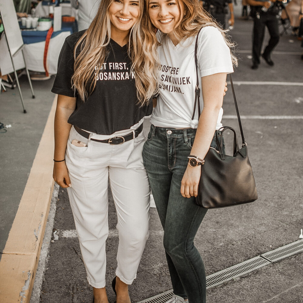 But First, Bosanska Kahva Black V-Neck Shirt