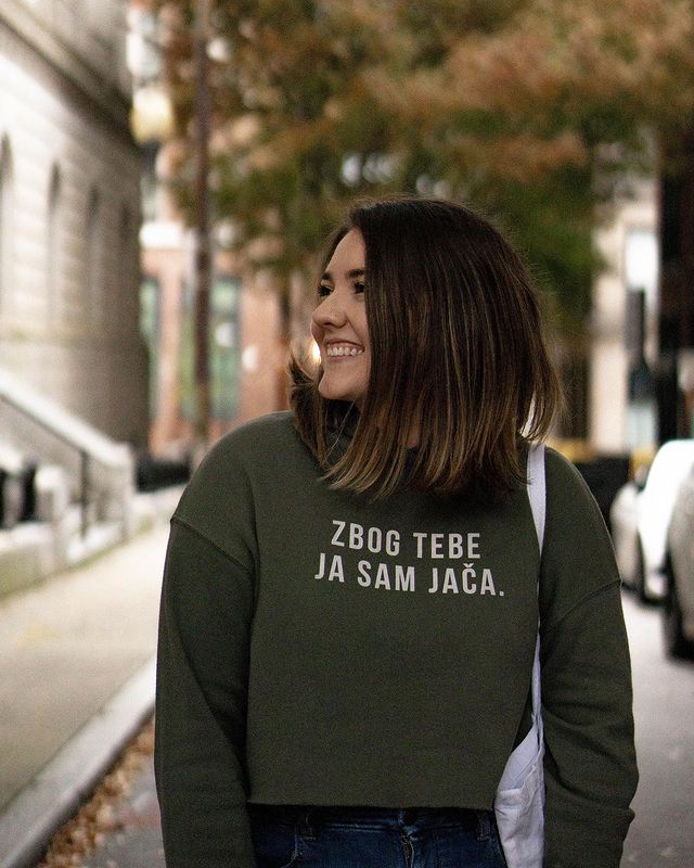 Zbog Tebe Women's Cropped Hoodie