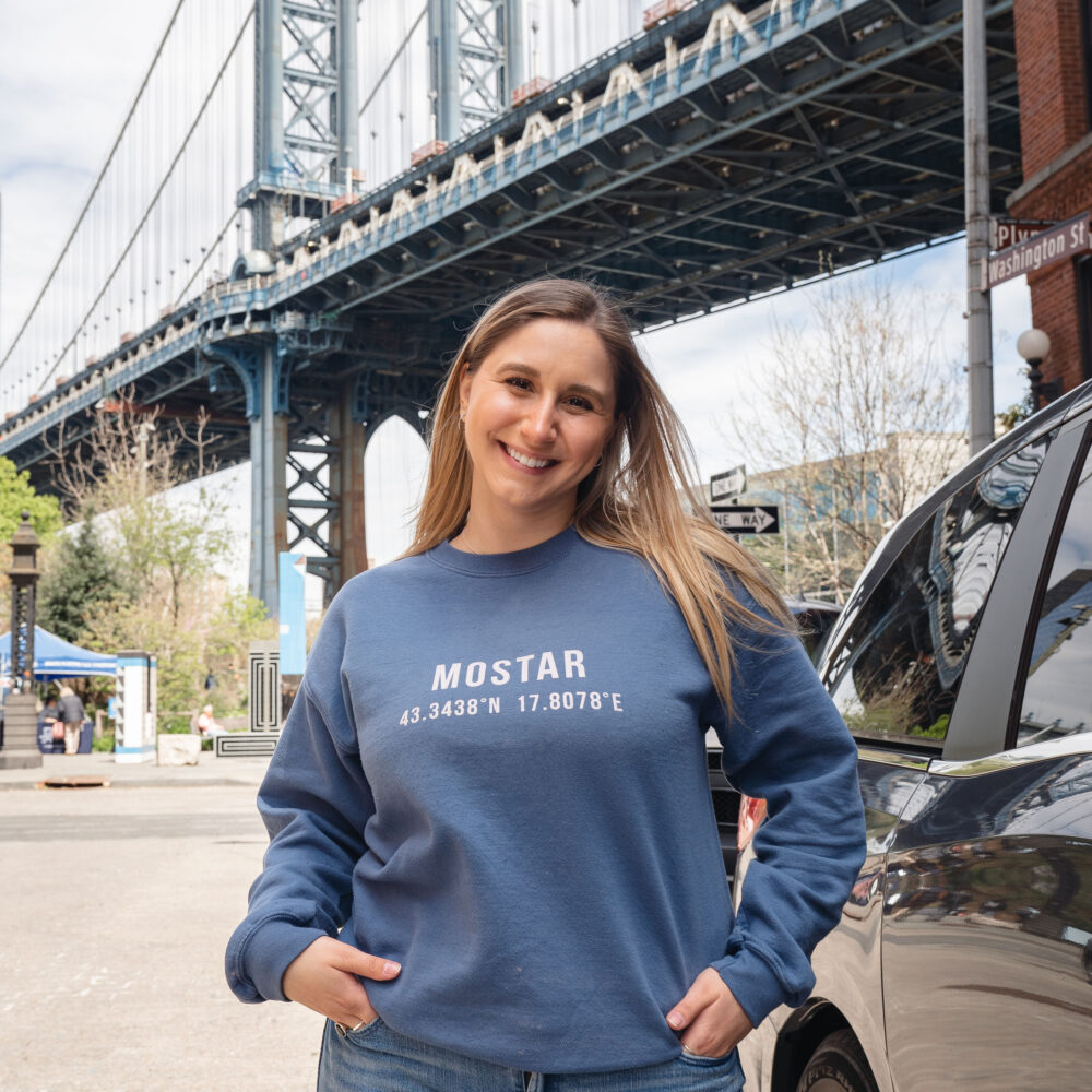 Mostar Coordinates Sweatshirt (White Text)