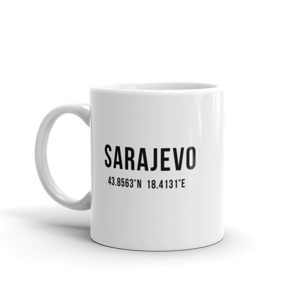 Sarajevo Coordinates Mug