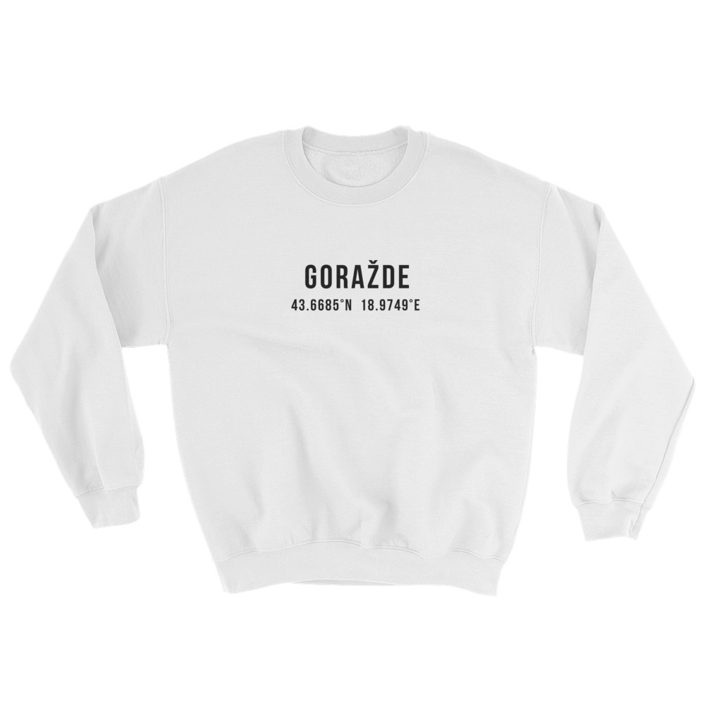Goražde Coordinates White Sweatshirt