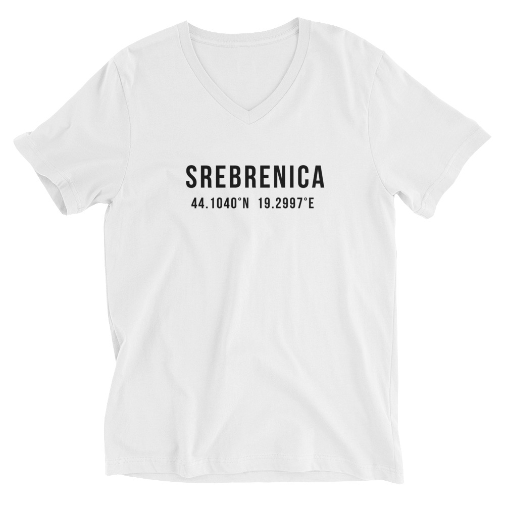 Srebrenica Coordinates V-Neck Shirt
