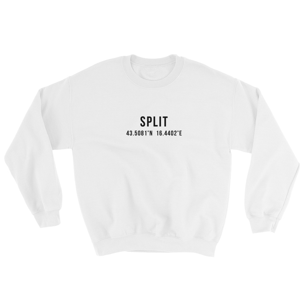 Split Coordinates White Sweatshirt