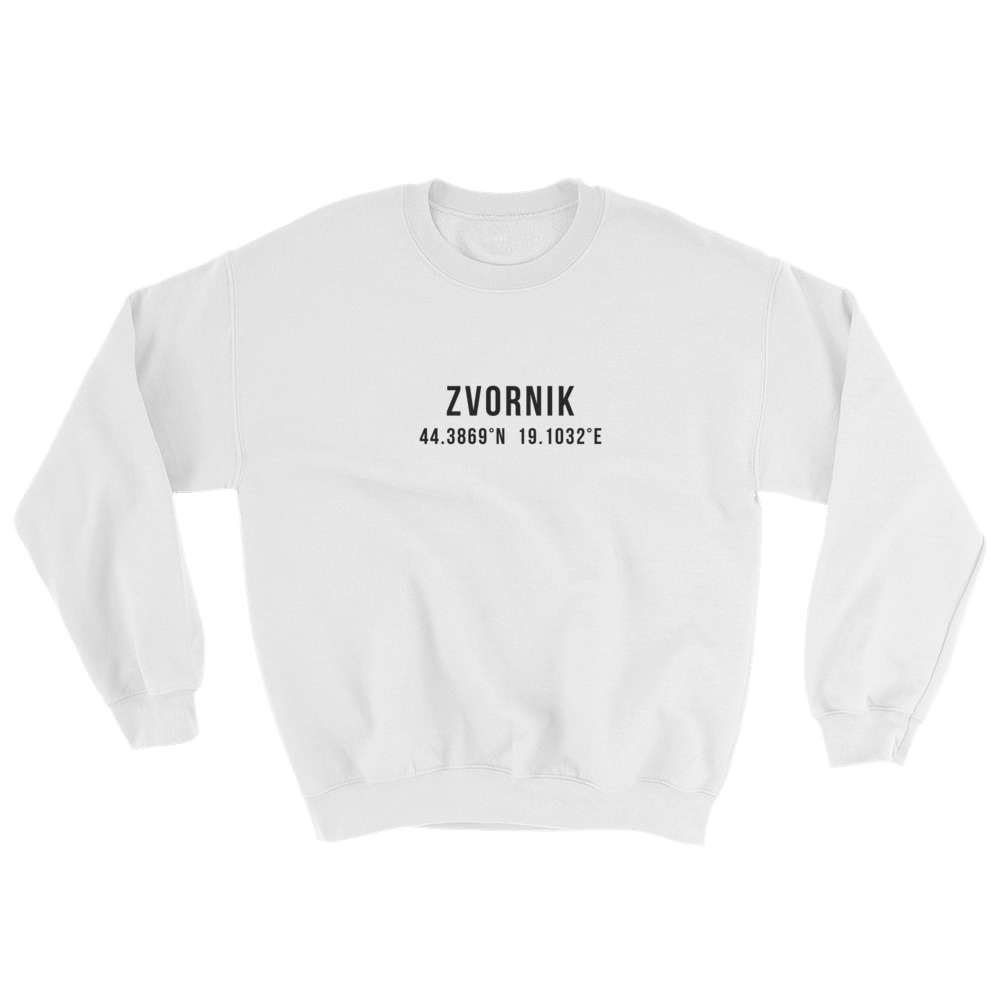 Zvornik Coordinates White Sweatshirt