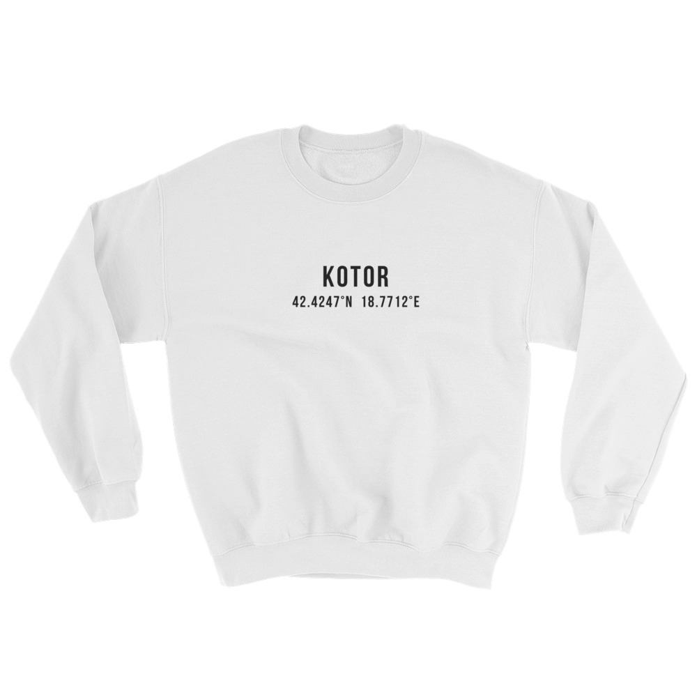 Kotor Coordinates White Sweatshirt