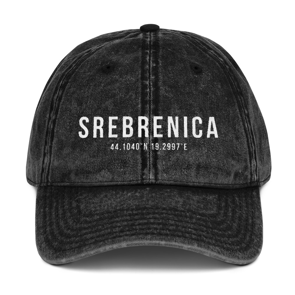 Srebrenica Coordinates Vintage Dad Hat