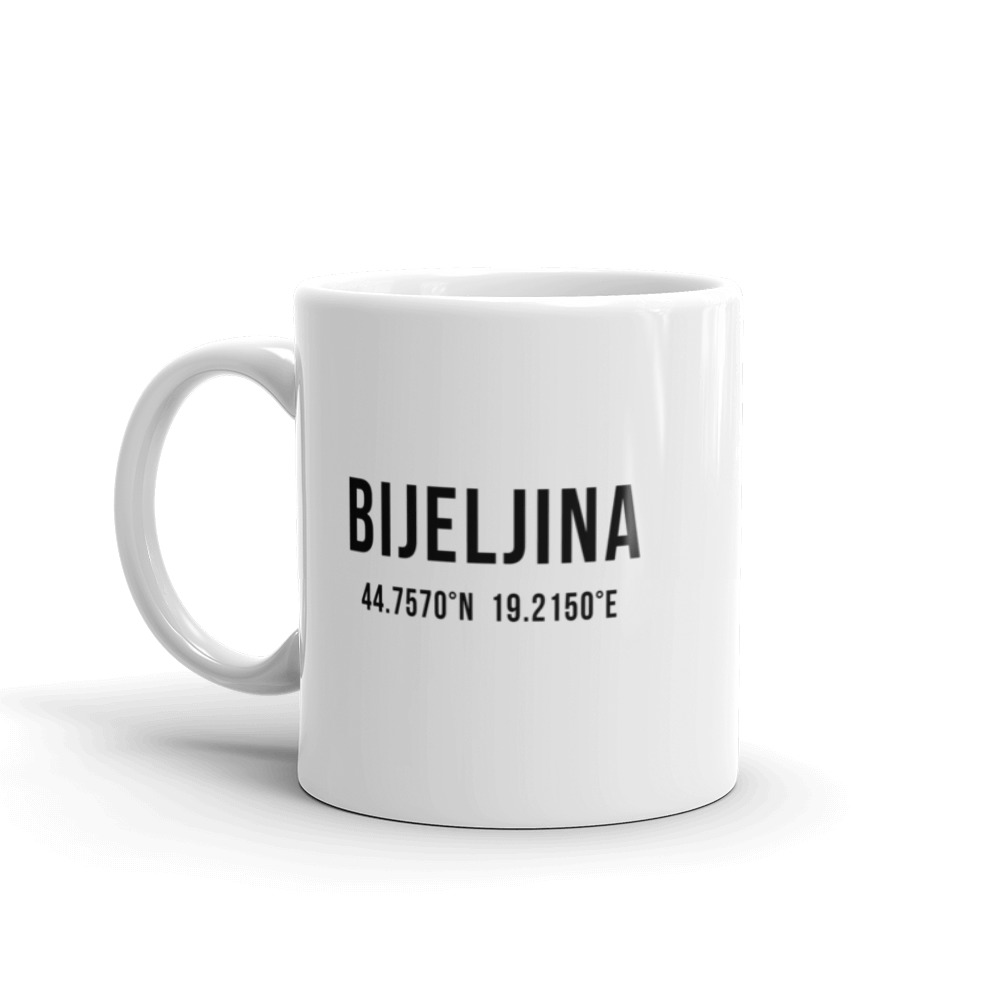 Bijeljina Coordinates Mug