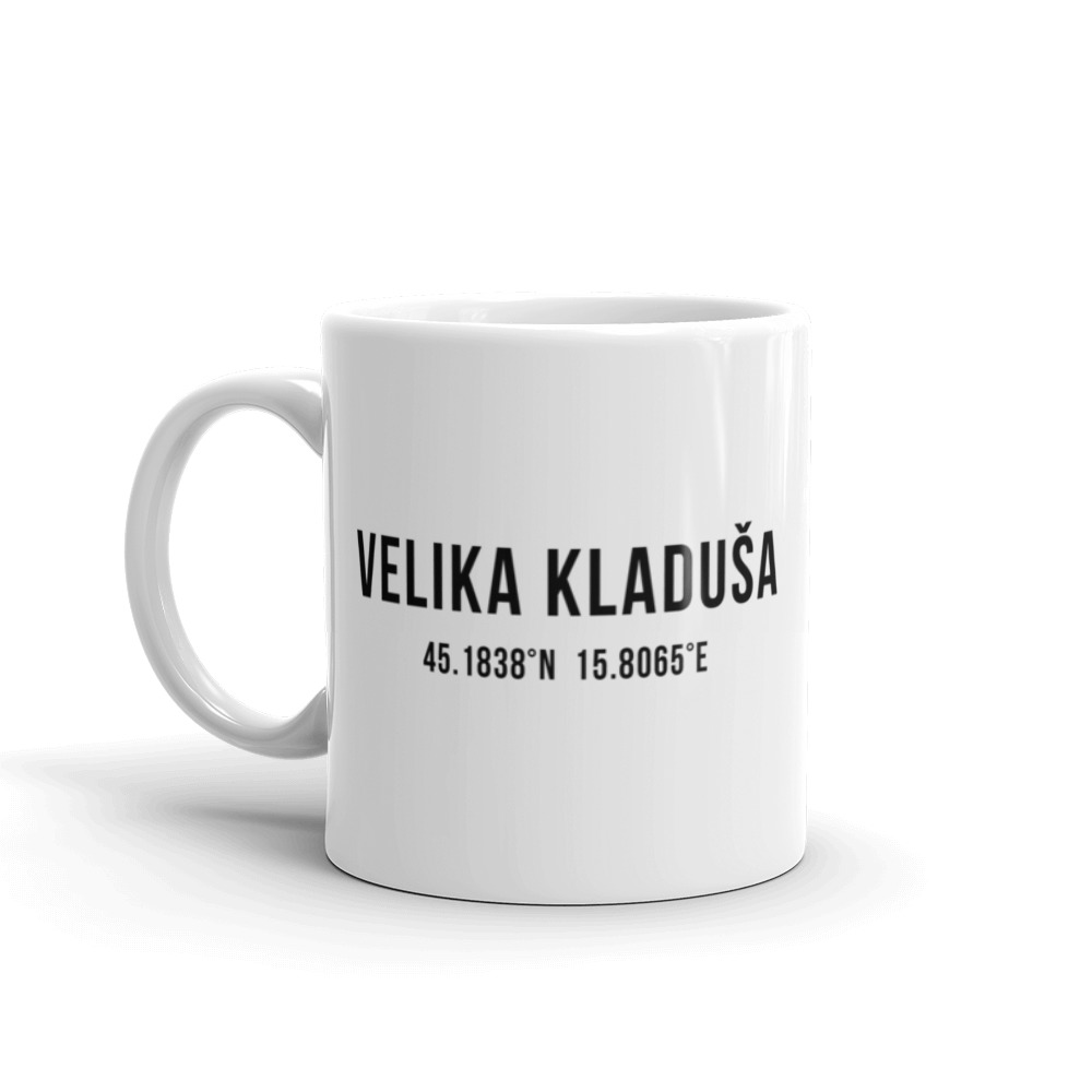 Velika Kladuša Coordinates Mug