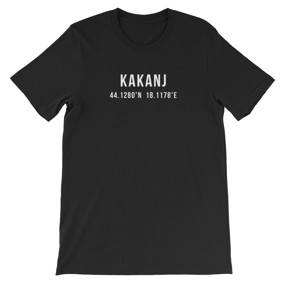 Kakanj Coordinates T-Shirt (White Text)