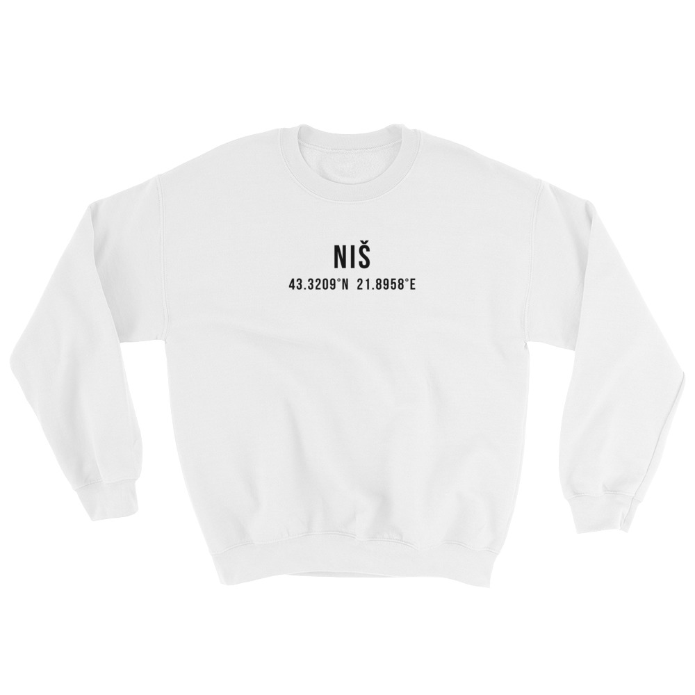 Niš Coordinates White Sweatshirt