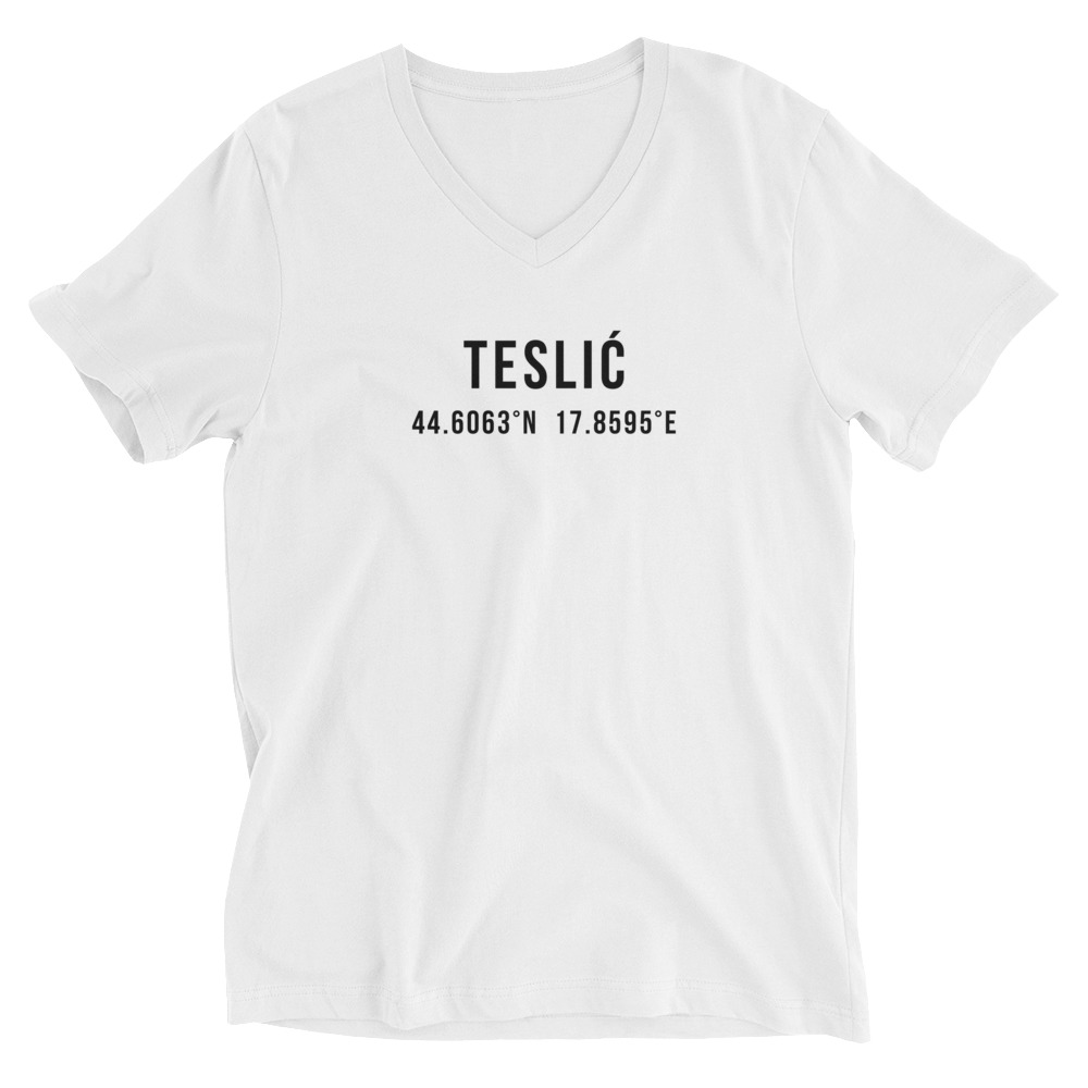Teslić Coordinates V-Neck Shirt
