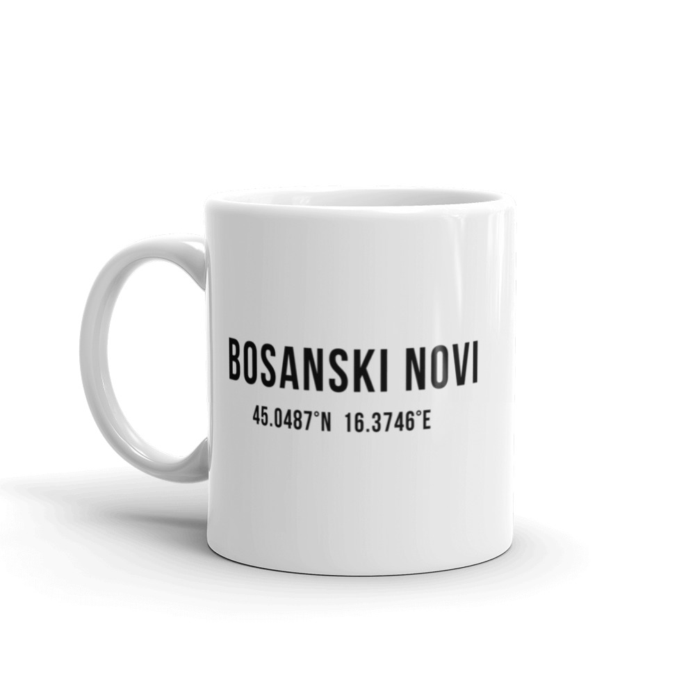 Bosanski Novi Coordinates Mug
