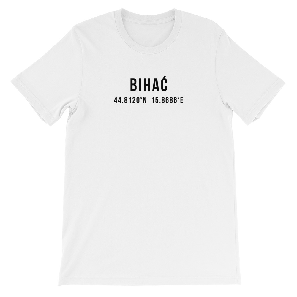 Bihać Coordinates White T-Shirt