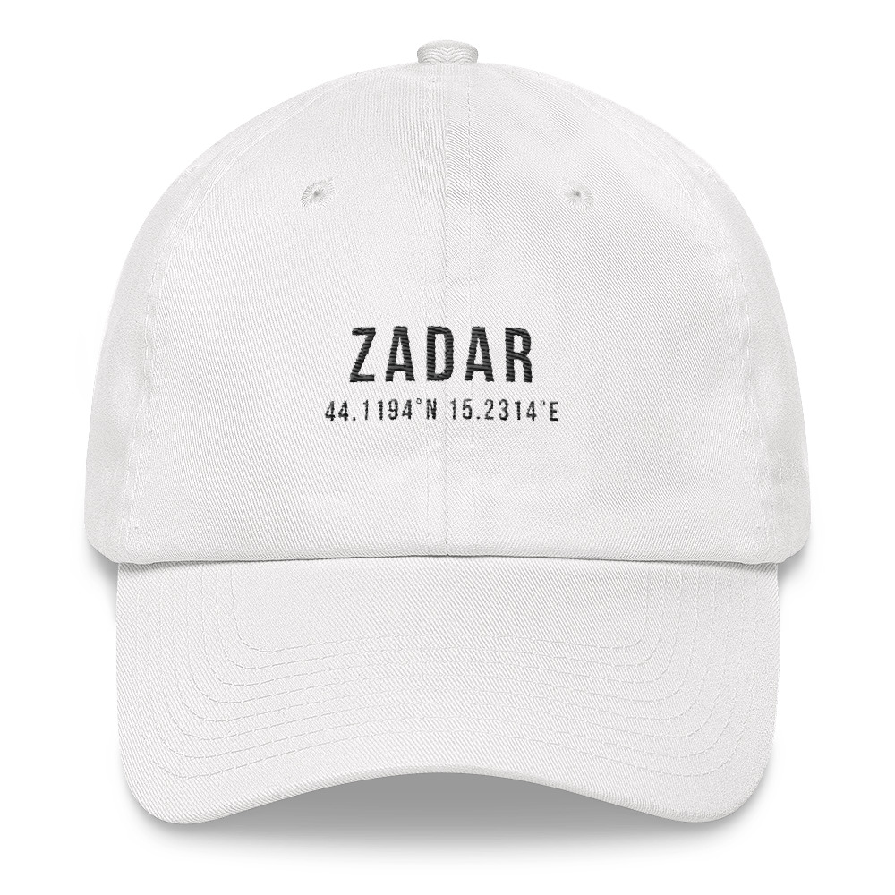 Zadar Coordinates White Dad Hat