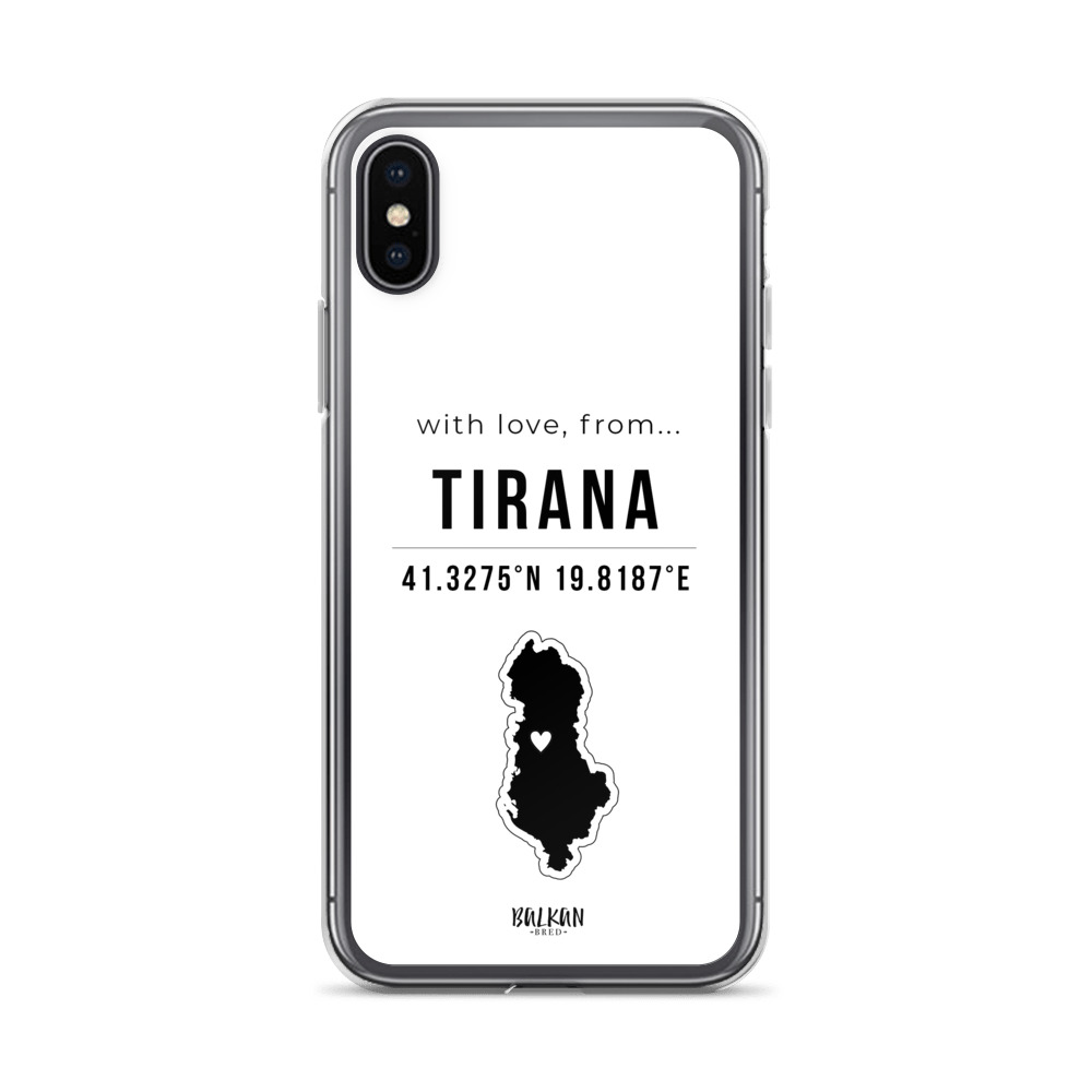 Tirana Coordinates iPhone Case