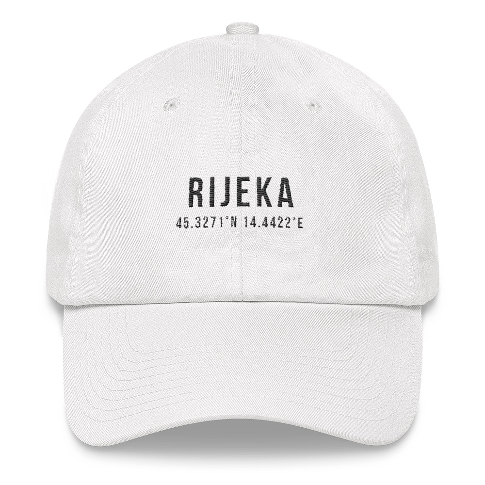 Rijeka Coordinates White Dad Hat