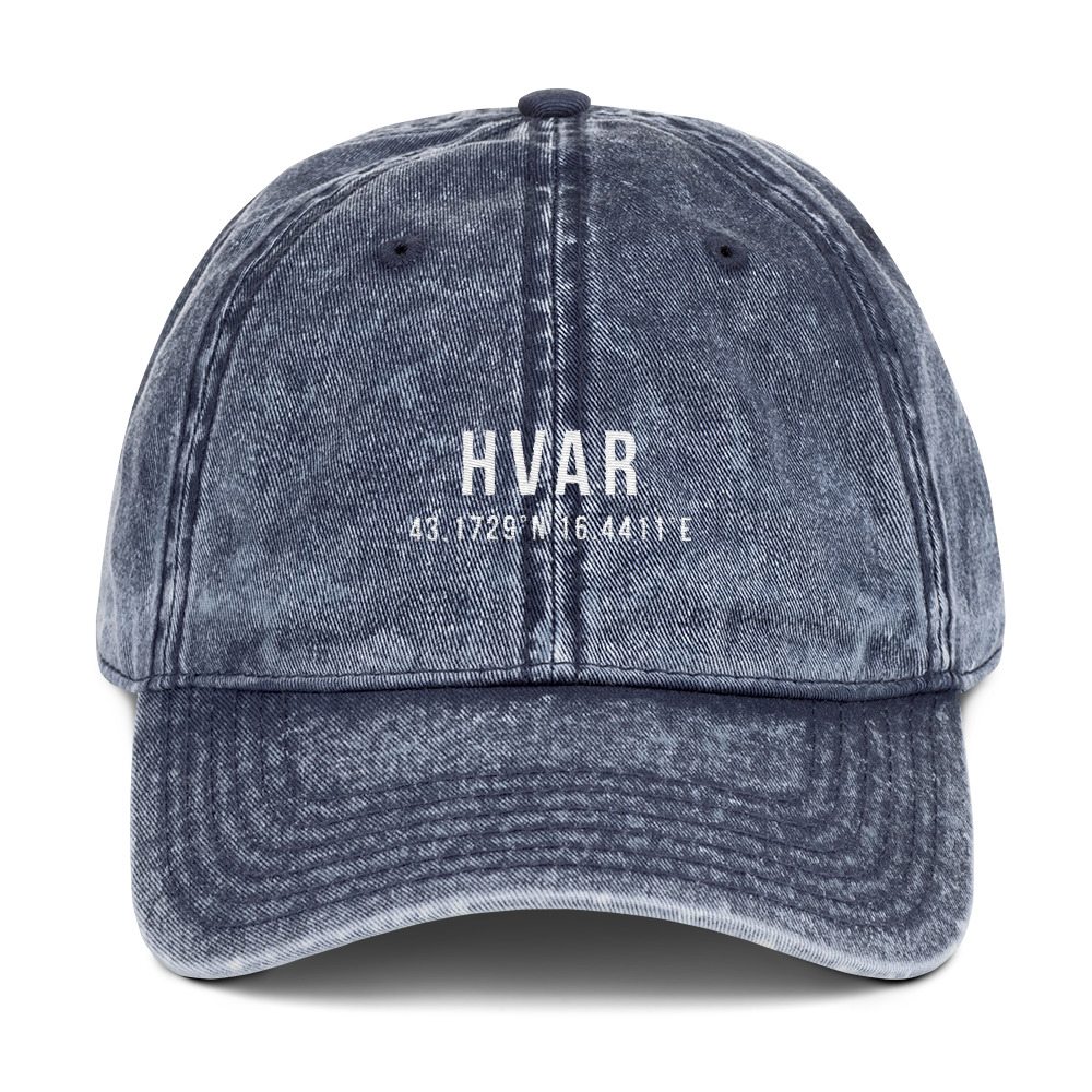 Hvar Coordinates Vintage Dad Hat