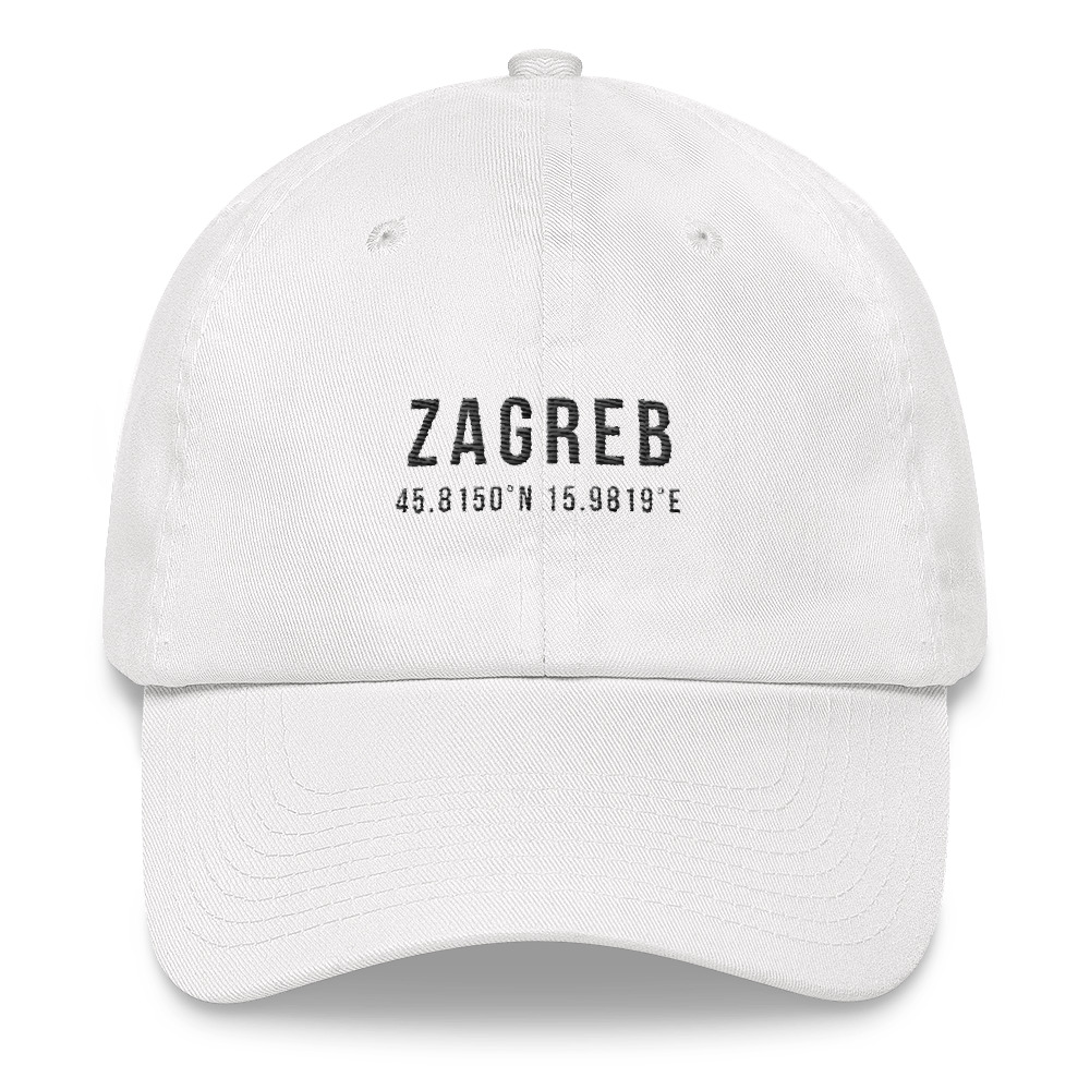 Zagreb Coordinates White Dad Hat
