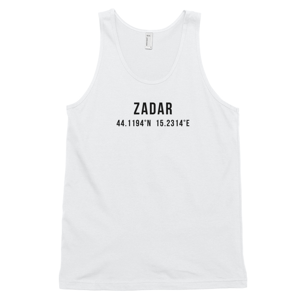 Zadar Coordinates White Tank Top