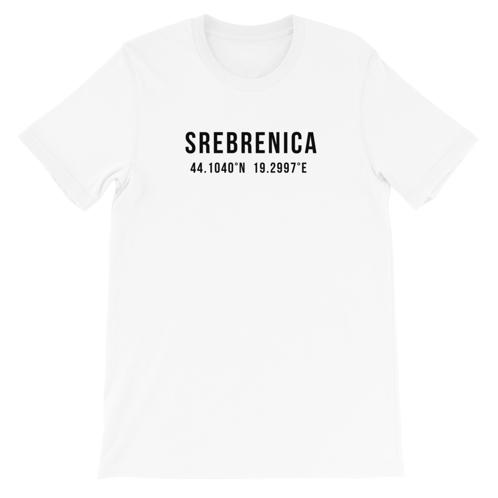 Srebrenica Coordinates White T-Shirt
