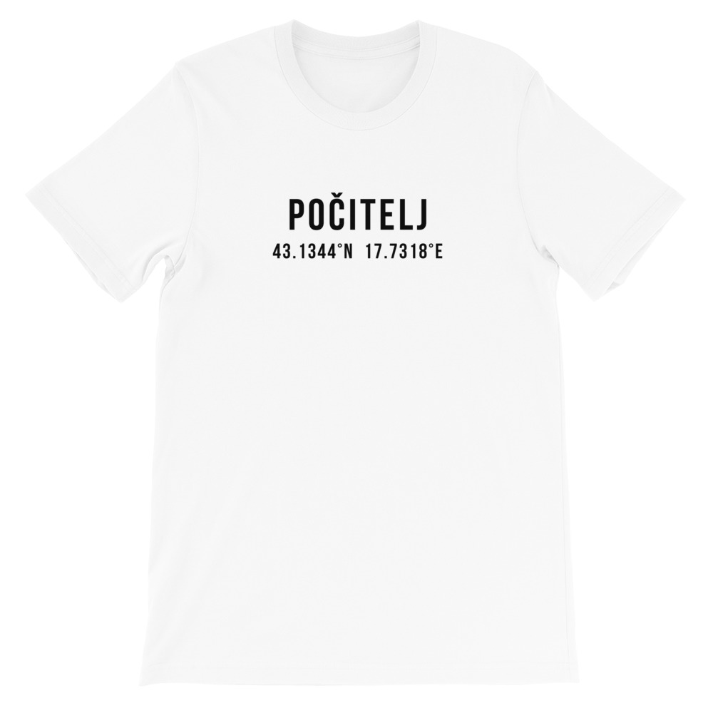 Počitelj Coordinates White Crewneck T-Shirt