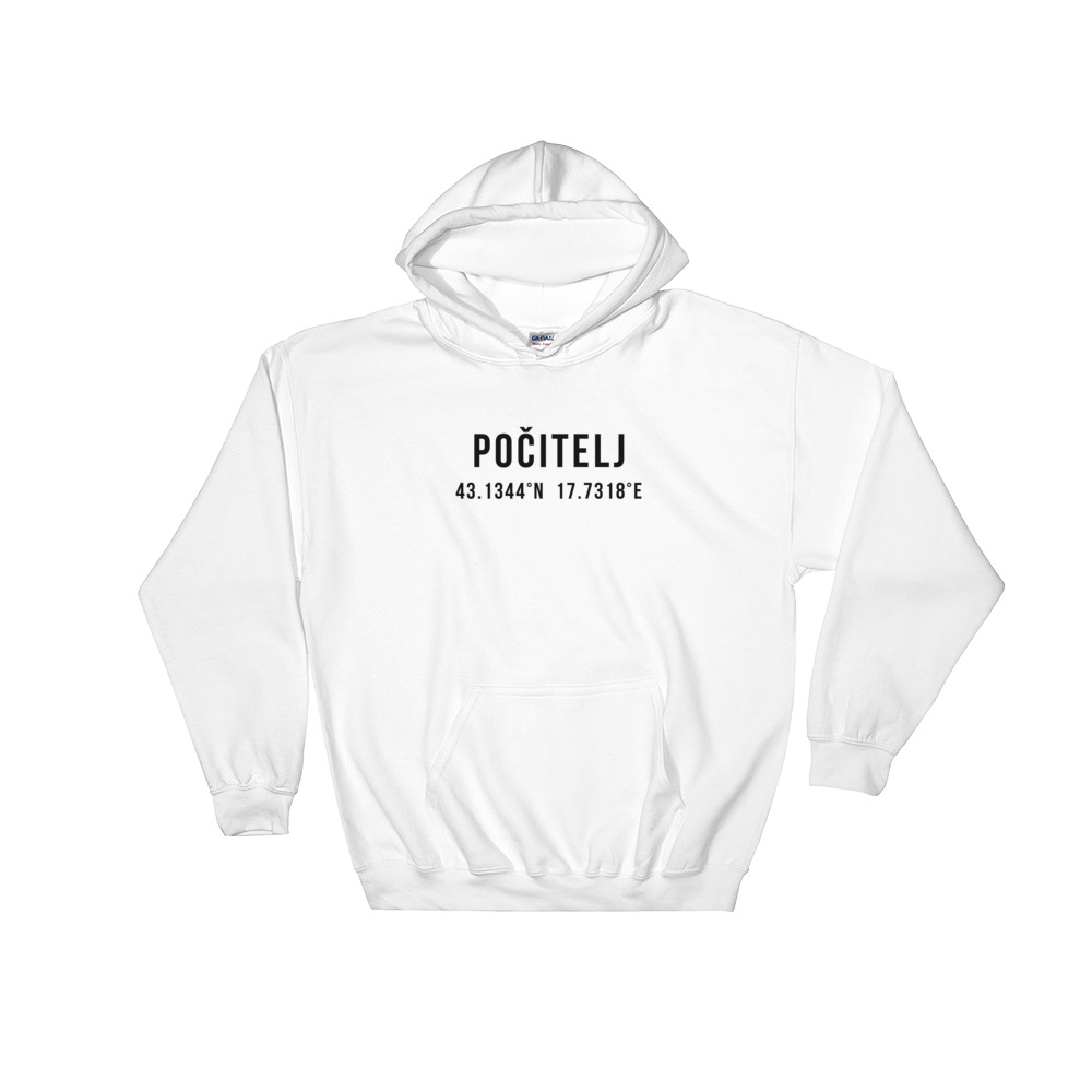 Počitelj Coordinates White Hoodie