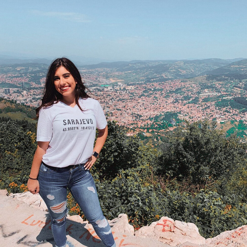 Sarajevo Coordinates V-Neck Shirt