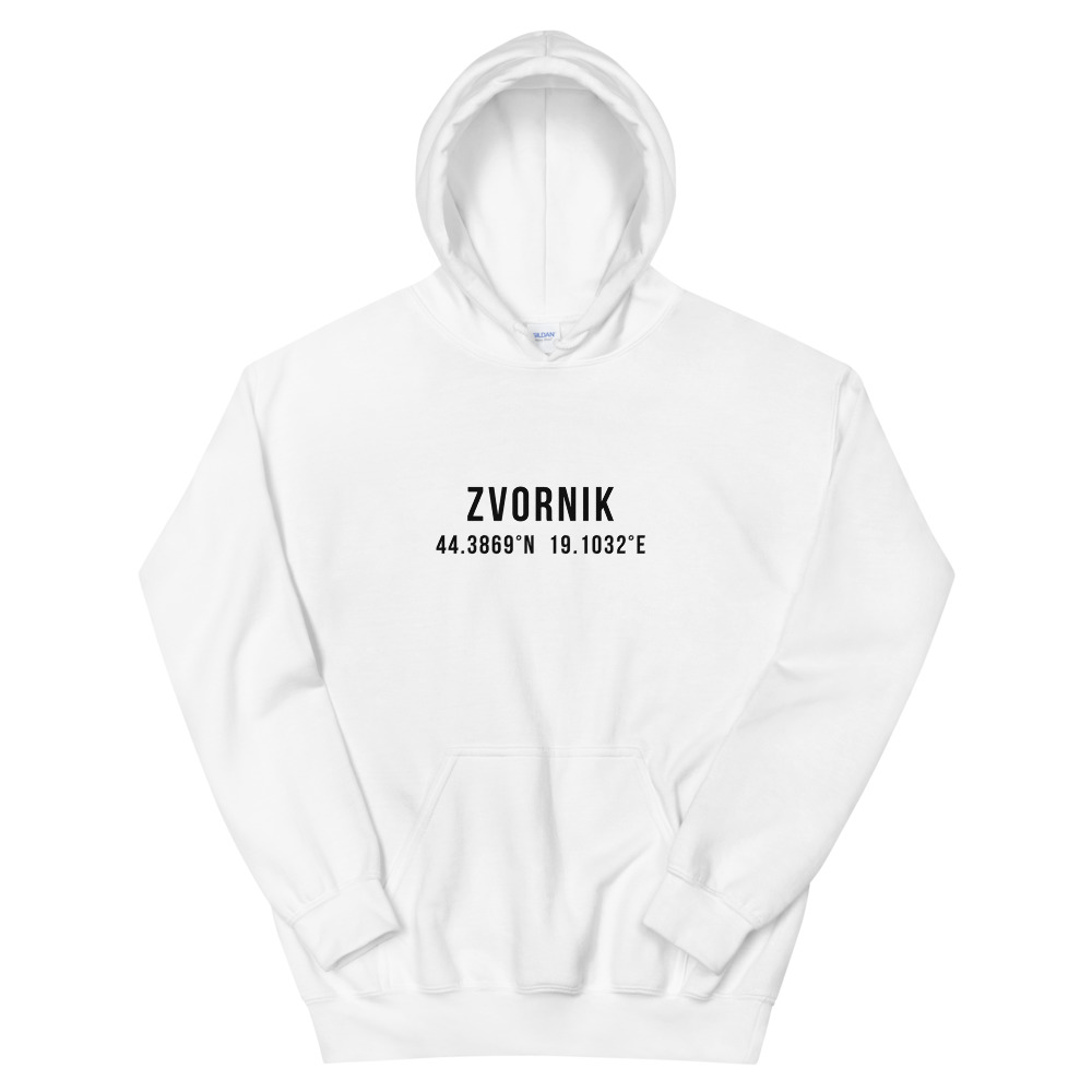 Zvornik Coordinates White Hoodie