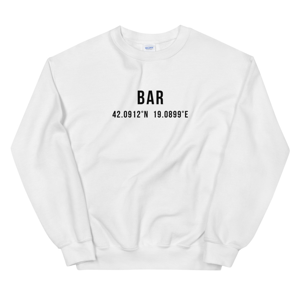Bar Coordinates White Sweatshirt