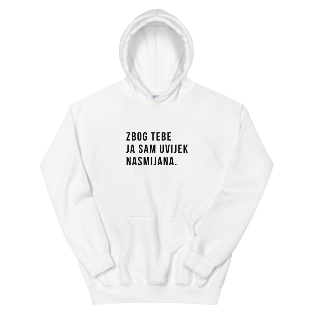 Uvijek Nasmijana White Women's Hoodie