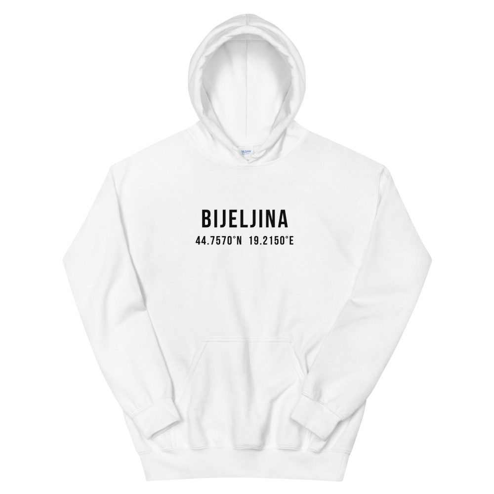 Bijeljina Coordinates White Hoodie
