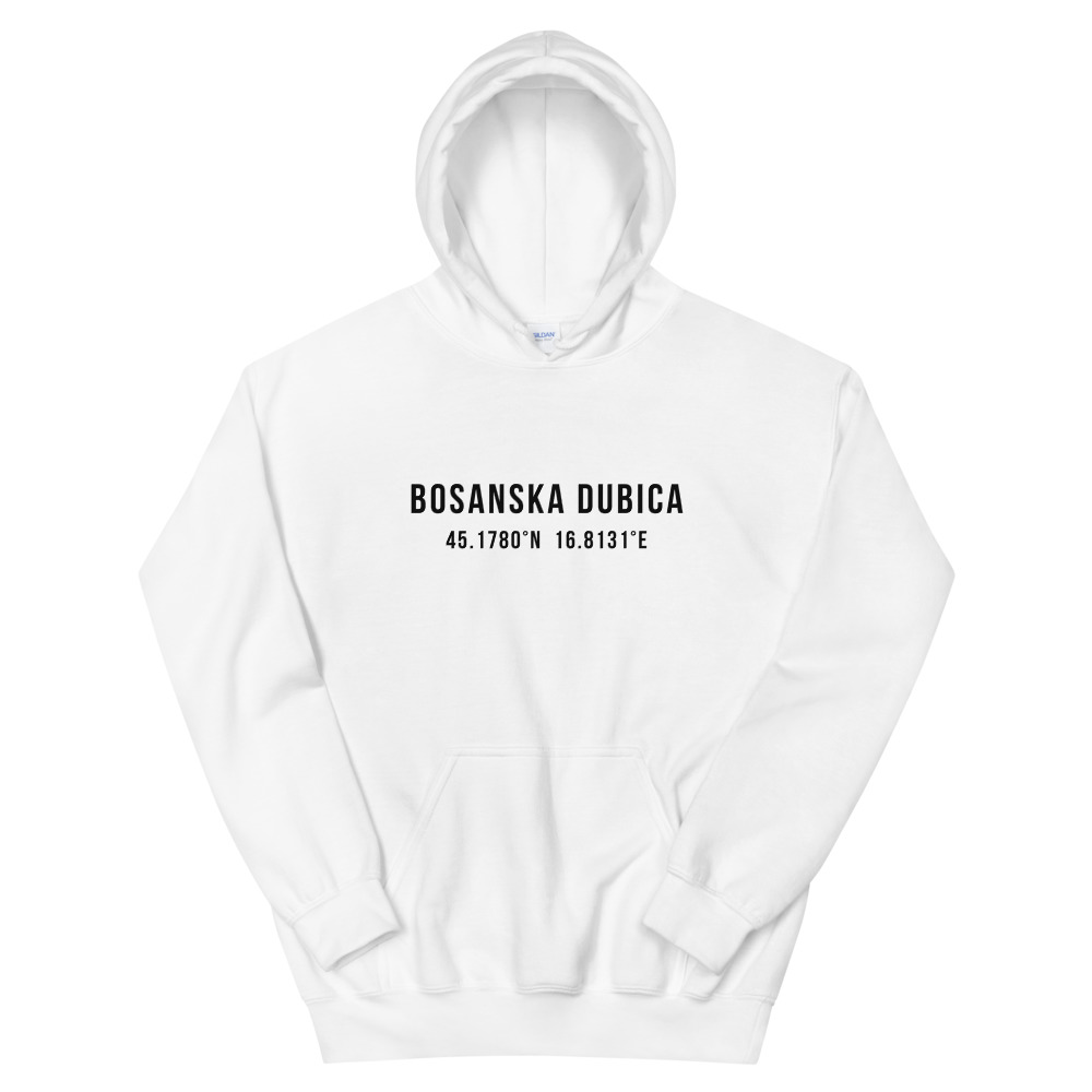 Bosanska Dubica Coordinates White Hoodie