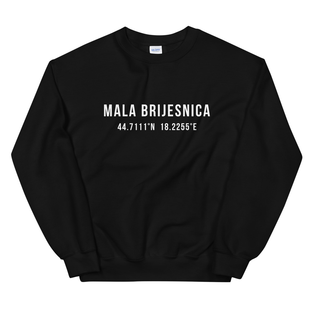 Mala Brijesnica Coordinates Sweatshirt (White Text)