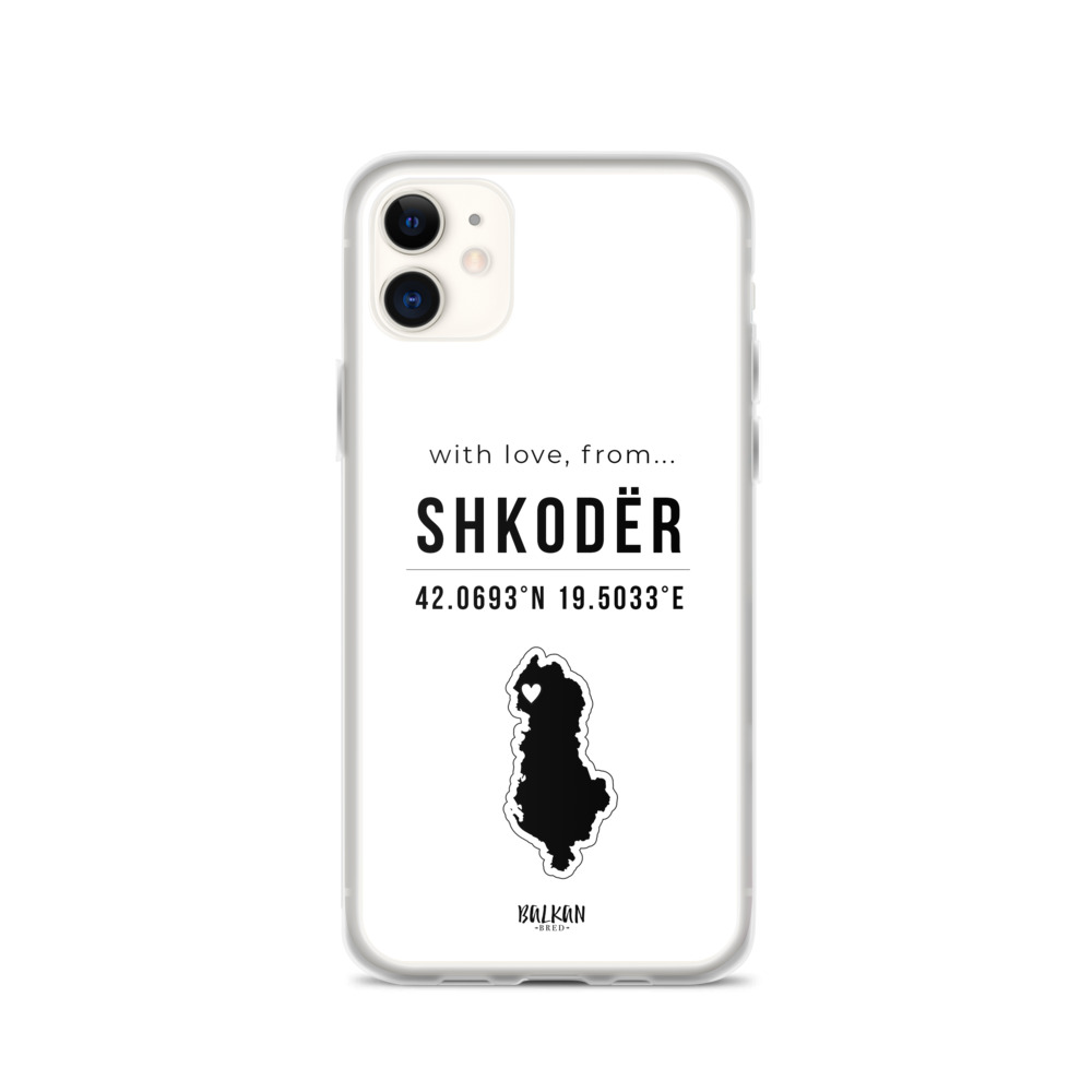 Shkodër Coordinates iPhone Case
