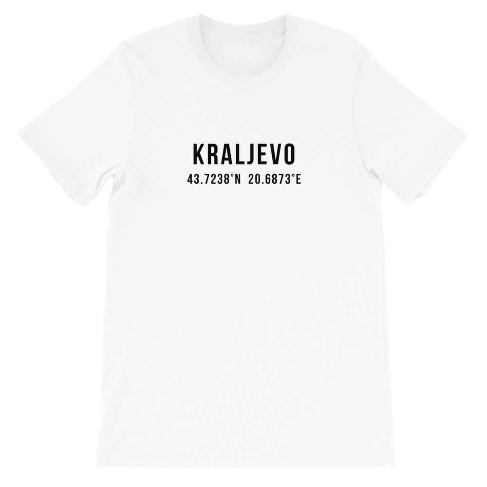 Kraljevo Coordinates White T-Shirt