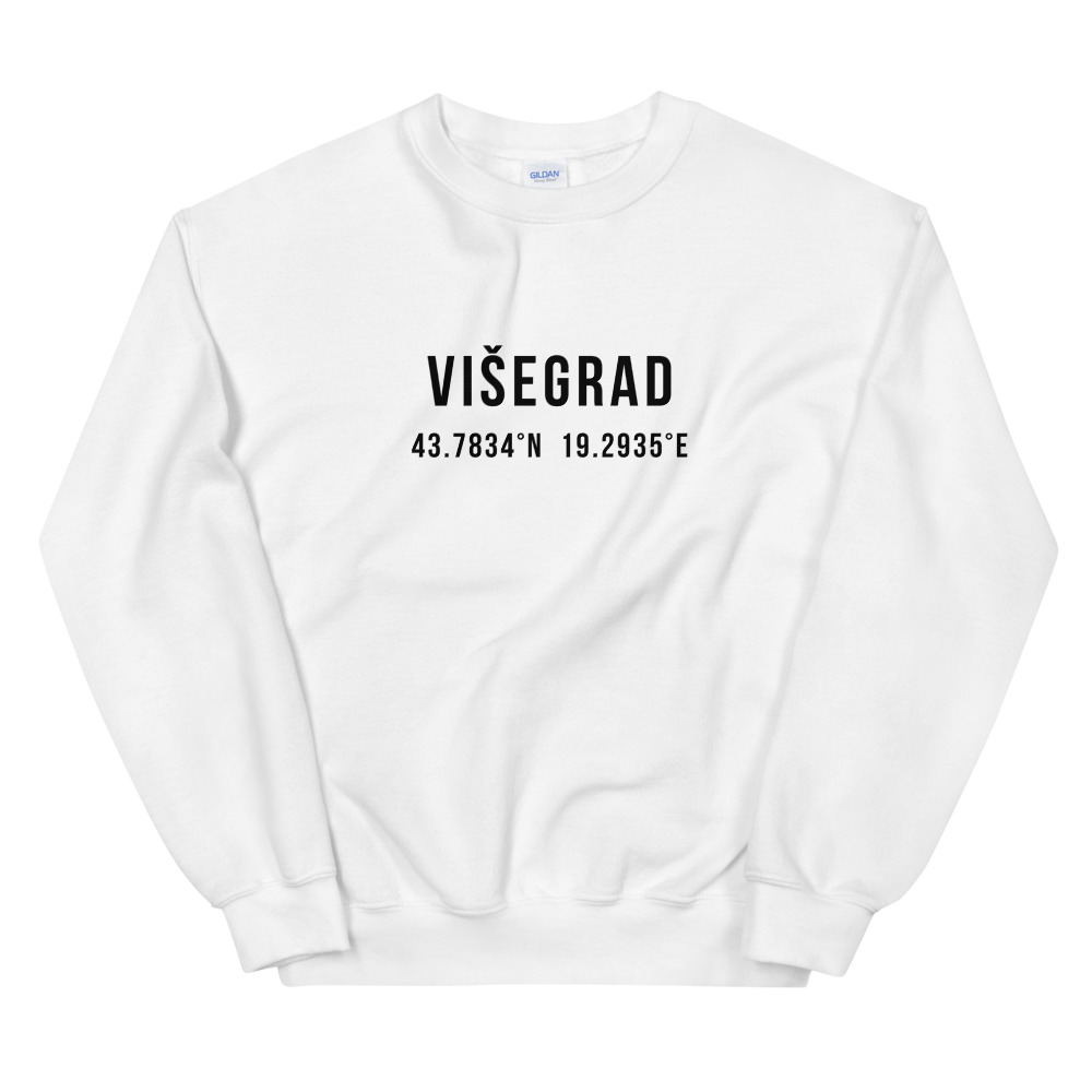 Višegrad Coordinates White Sweatshirt