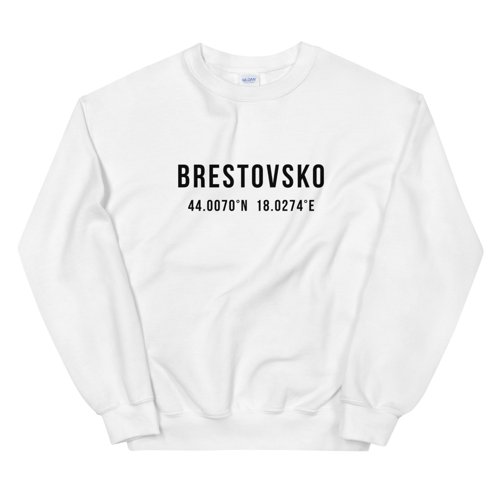 Brestovsko Coordinates White Sweatshirt