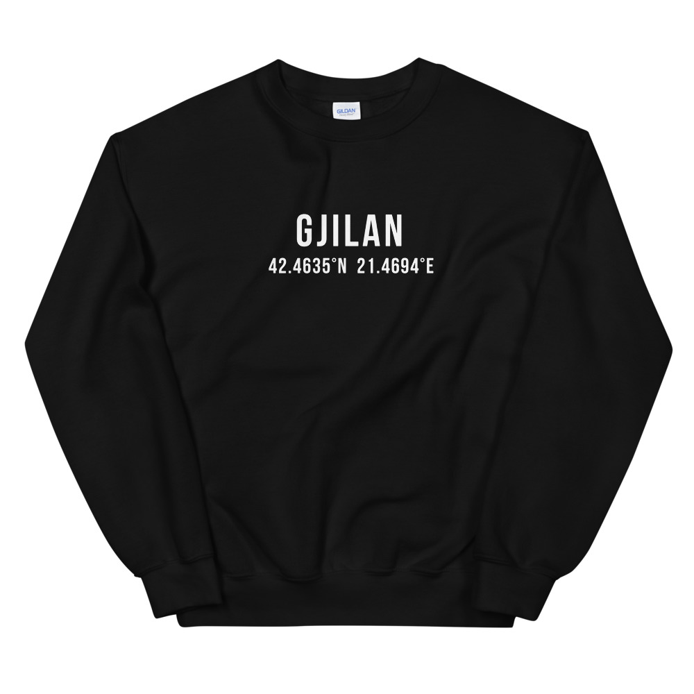 Gjilan Coordinates Sweatshirt (White Text)