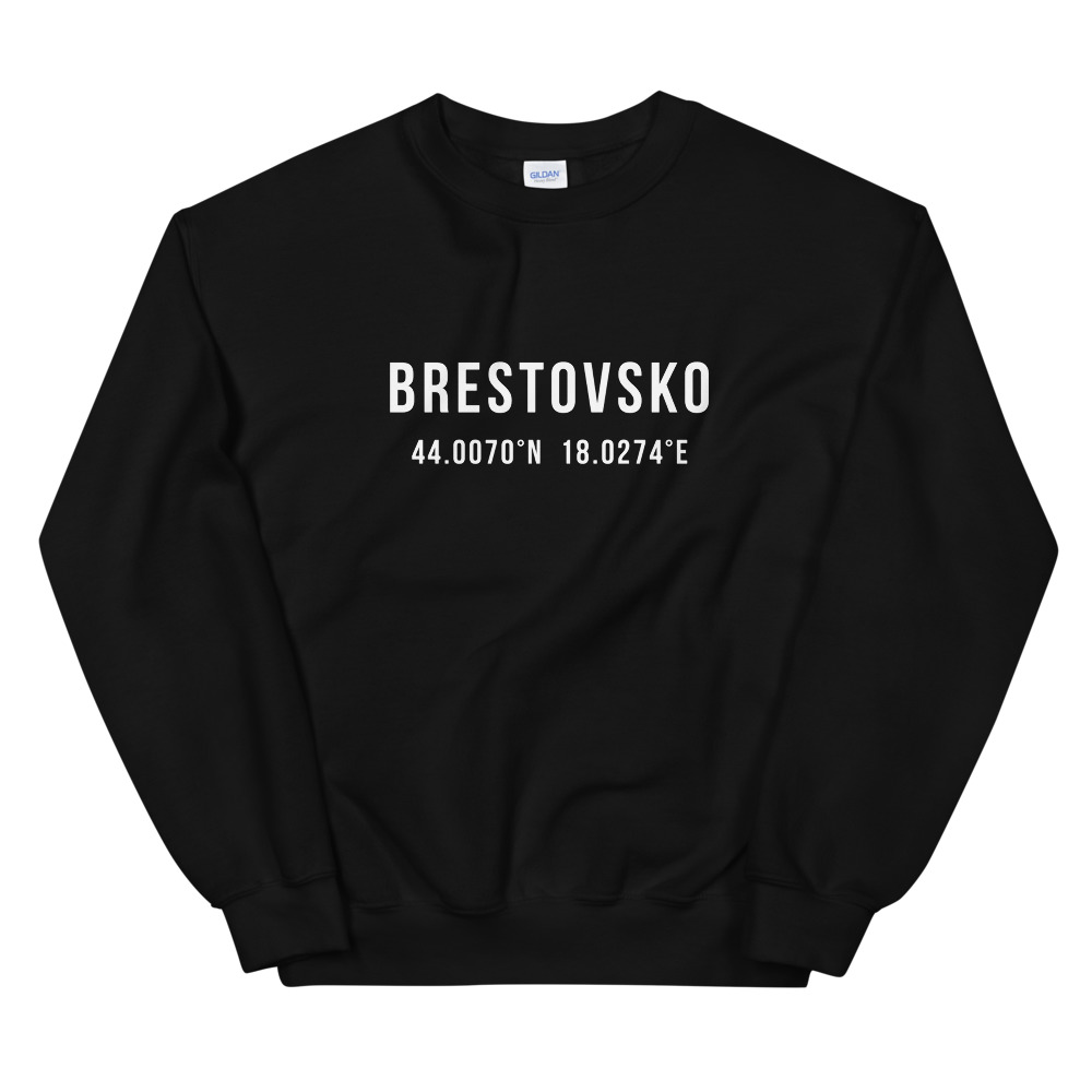 Brestovsko Coordinates Sweatshirt (White Text)