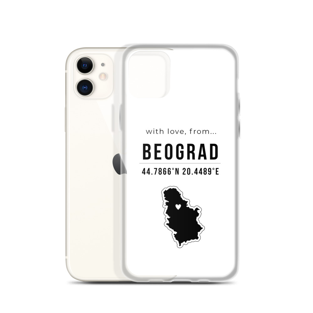 Beograd Coordinates iPhone Case