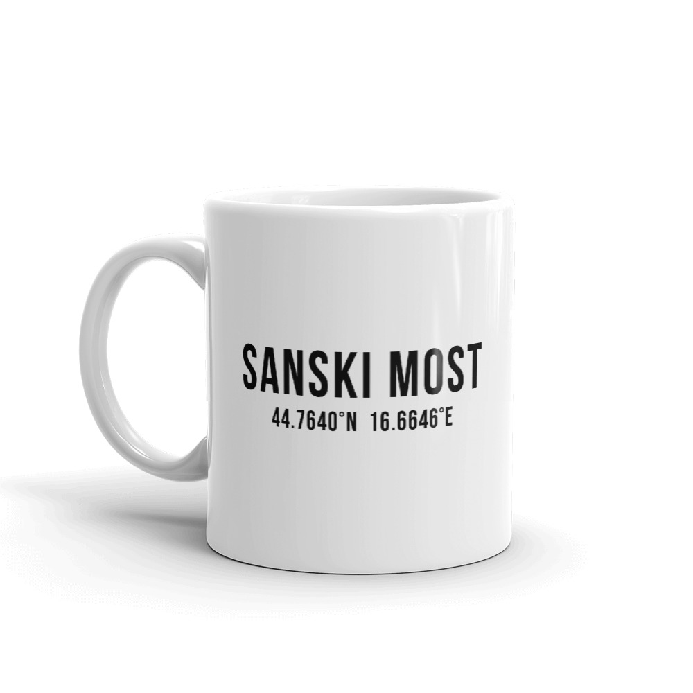 Sanski Most Coordinates Mug