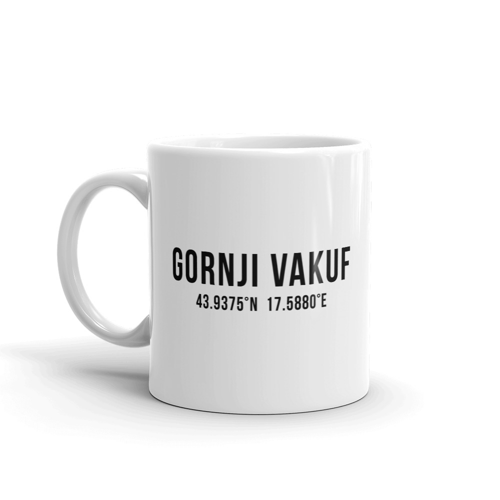 Gornji Vakuf Coordinates Mug