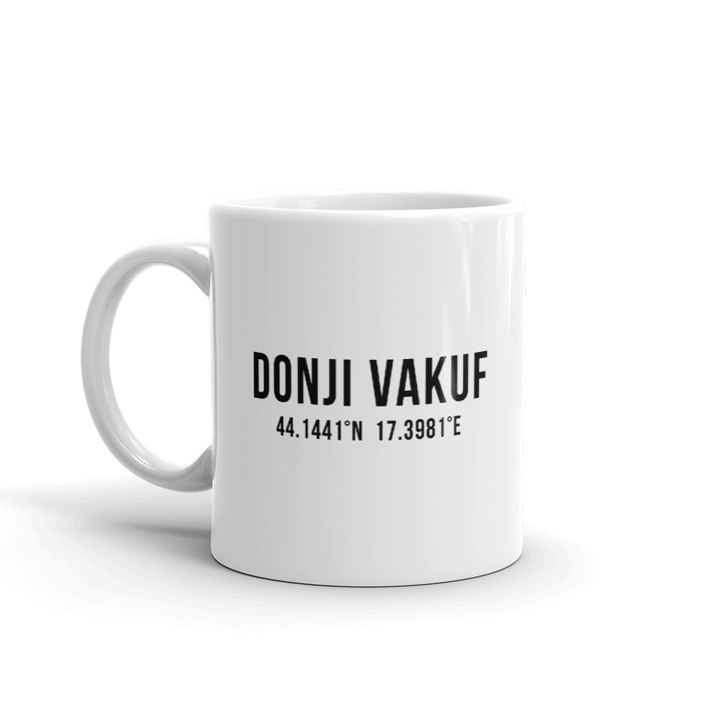 Donji Vakuf Coordinates Mug