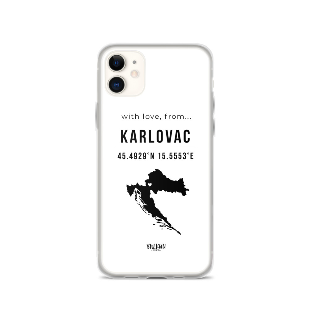 Karlovac Coordinates iPhone Case