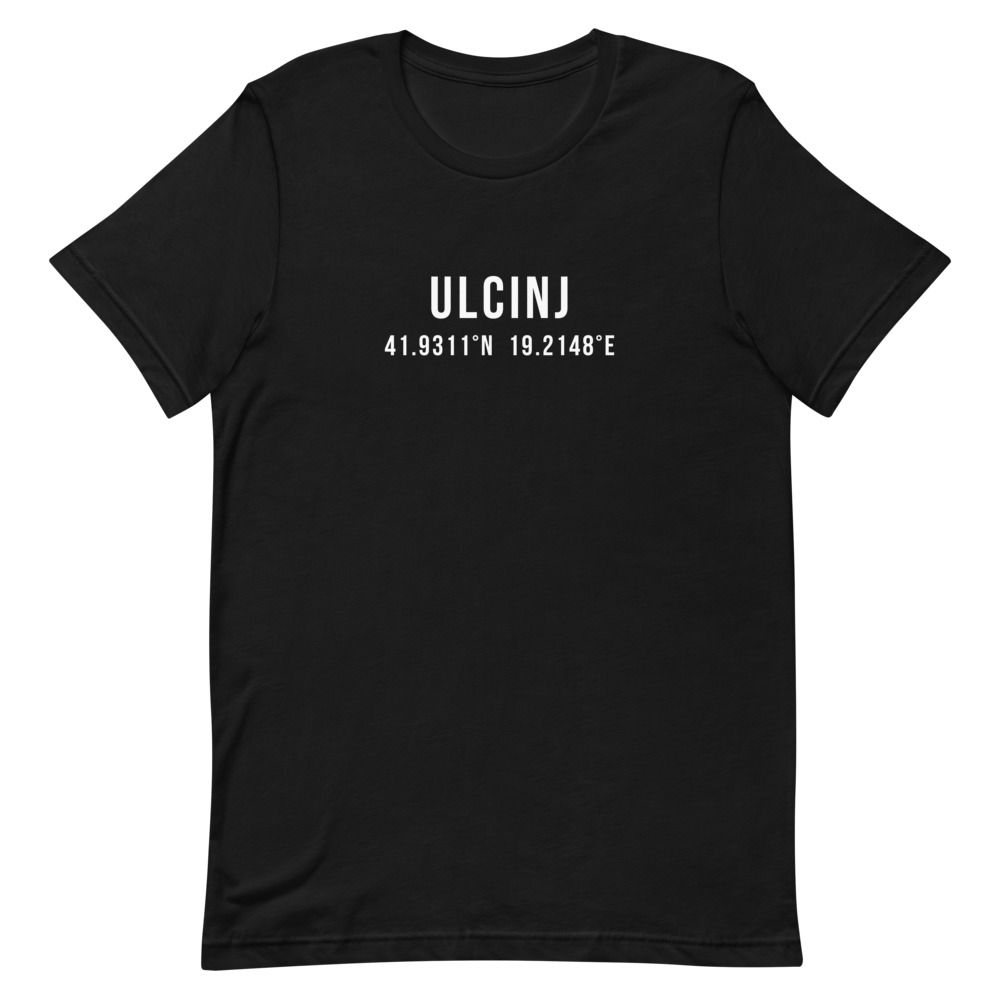 Ulcinj Coordinates T-Shirt (White Text)