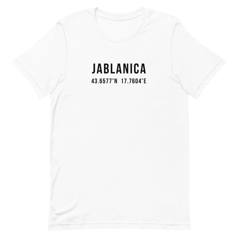 Jablanica Coordinates White T-Shirt