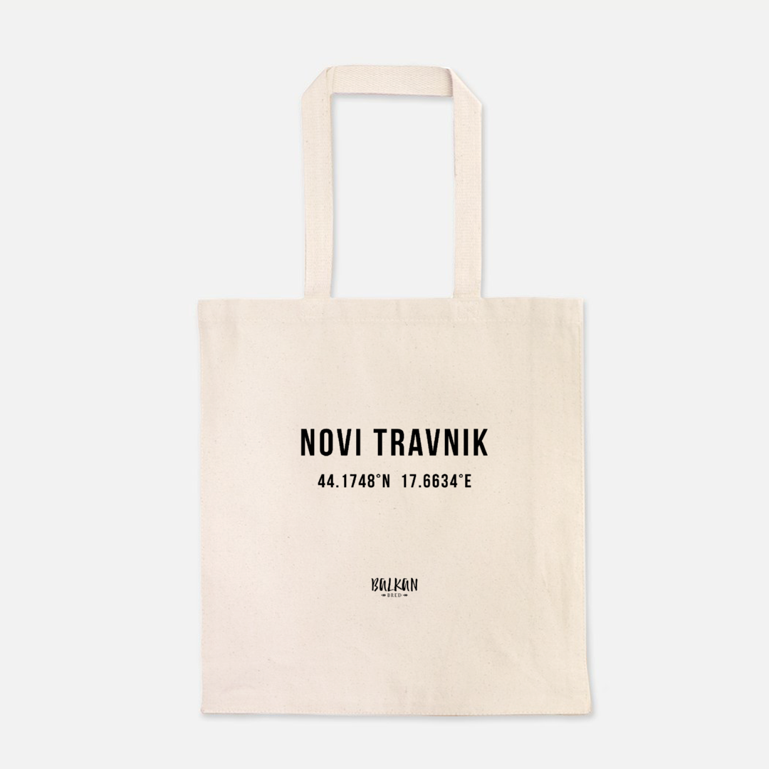 Novi Travnik Coordinates Tote Bag