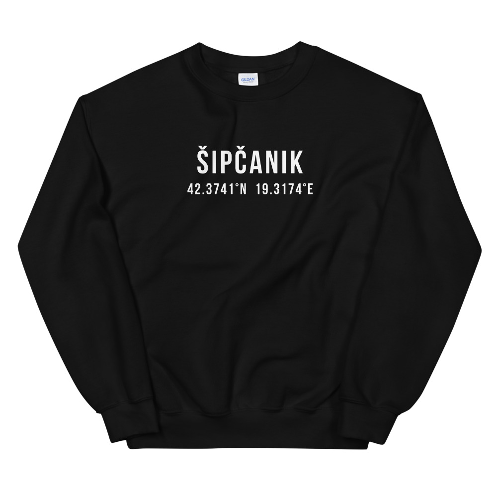 Šipčanik Coordinates Sweatshirt (White Text)
