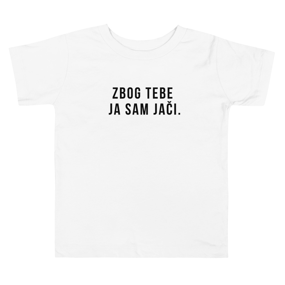 Zbog Tebe Boys Toddler White T-Shirt